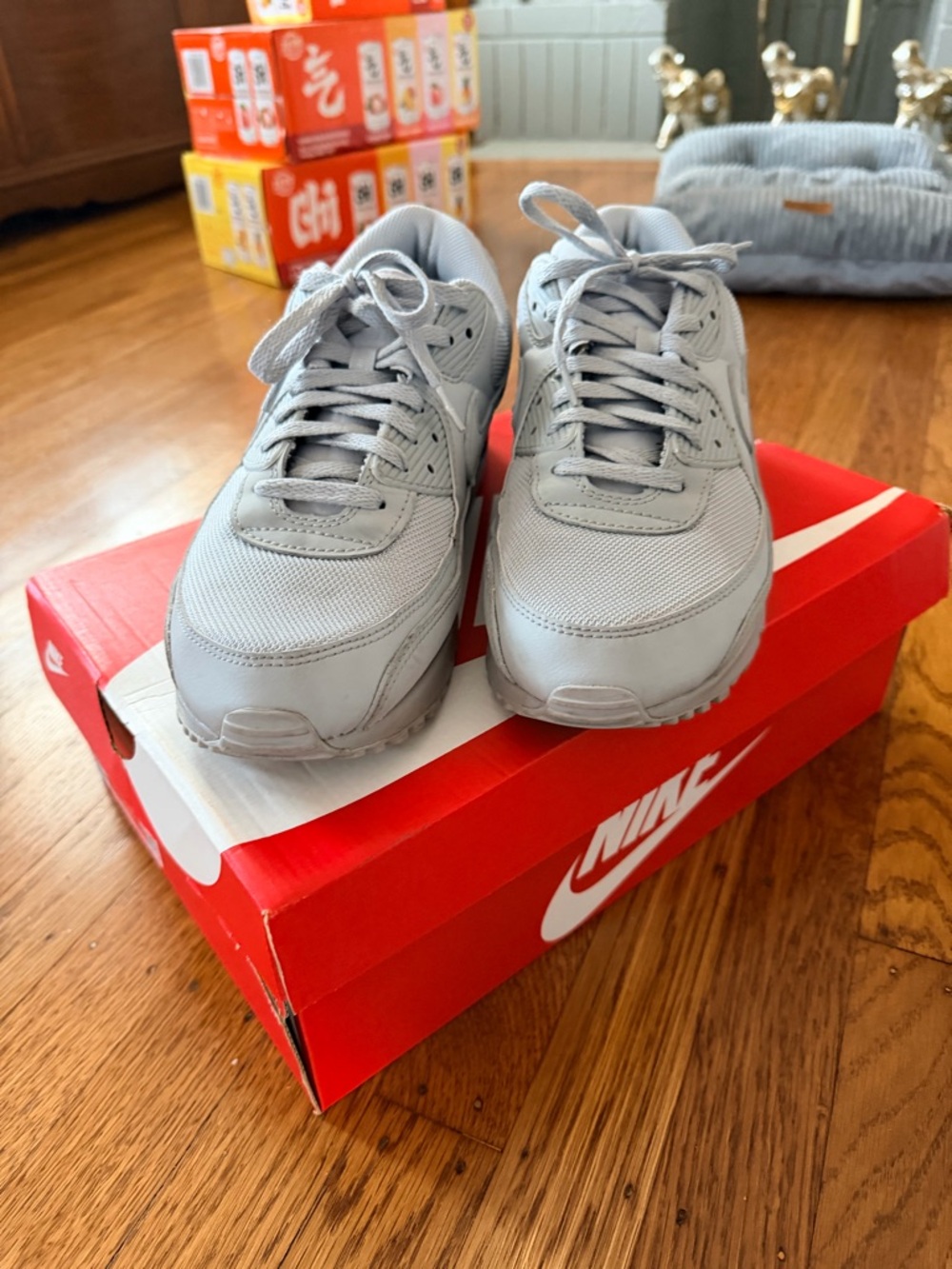 Nike Light Gray Air Max Low-Top Sneakers - Picture 3 of 6